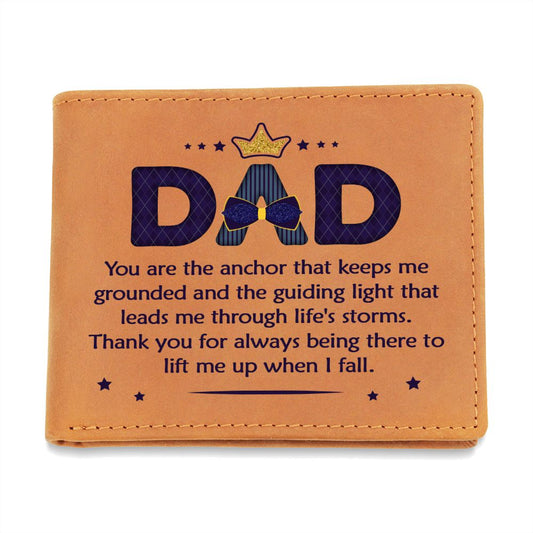 Dad You Are the Anchor Custom Dad Letter Wallet | Perfect Gifts for the Father in Your Life
