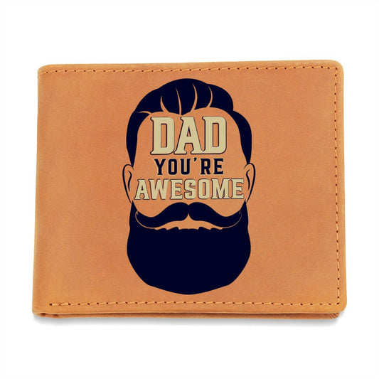 Dad You're Awesome Custom Dad Letter Wallet | Perfect Gifts for the Father in Your Life