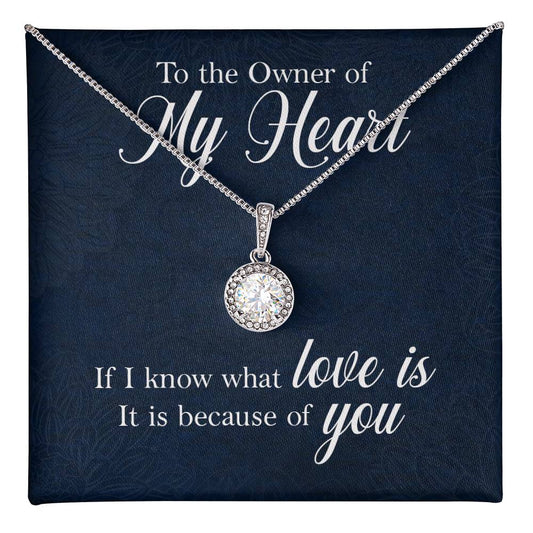 To the owner of my heart Eternal Hope Necklace - Perfect Gift for Wedding Anniversary, Birthdays and Holiday Gift