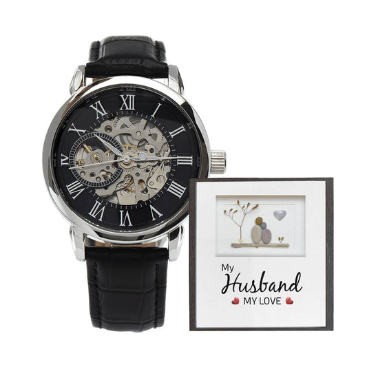 My Husband my Love Skeleton Watch is the Perfect Birthday, Anniversary, Fathers Day, and special Gift For your Husband