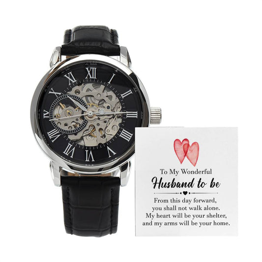 To my wonderful husband to be Skeleton Watch is the Perfect Birthday, Anniversary, Fathers Day, and special Gift For your Husband