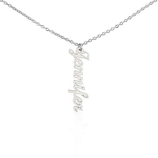 Personalized Vertical Custom Name Necklace | Perfect Birthday, Wedding Anniversary, Holiday Gift for Wife, Daughter, Fiancee or Girlfriend
