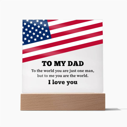 To My Dad Square Acrylic Plaque