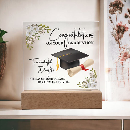 Congratulations On Your Graduation Square Acrylic Plaque