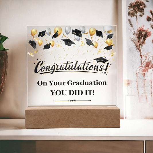 Congratulation On Your Graduation Gift Square Acrylic Plaque
