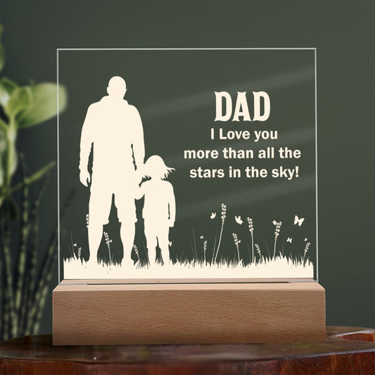 Dad I Love You Square Acrylic Plaque