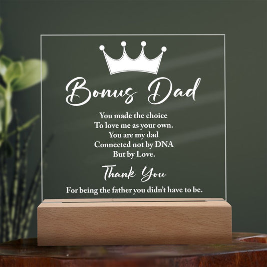 Bonus Dad Square Acrylic Plaque