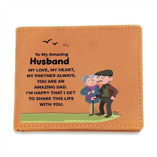 to my amazing husband - my love, my heart Custom Letter Wallet | Perfect Gifts for the man in Your Life