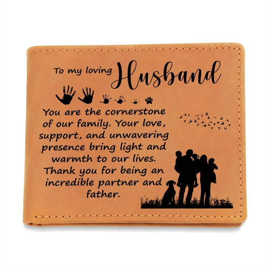 Loving Husband Custom Letter Wallet | Perfect Gifts for the man in Your Life