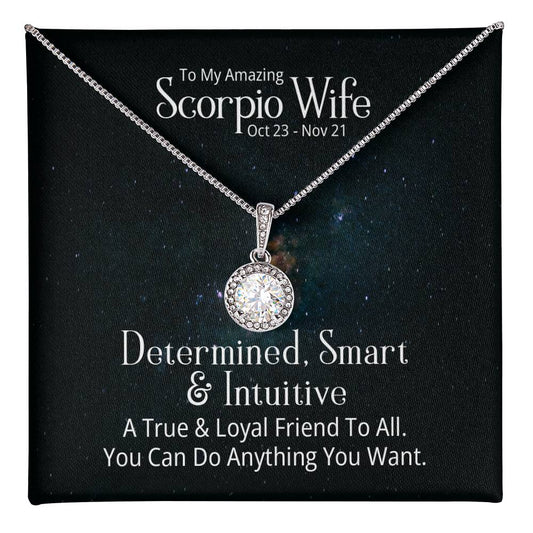 To my amazing scorpio wife Eternal Hope Necklace - Perfect Gift for Wedding Anniversary, Birthdays and Holiday Gift