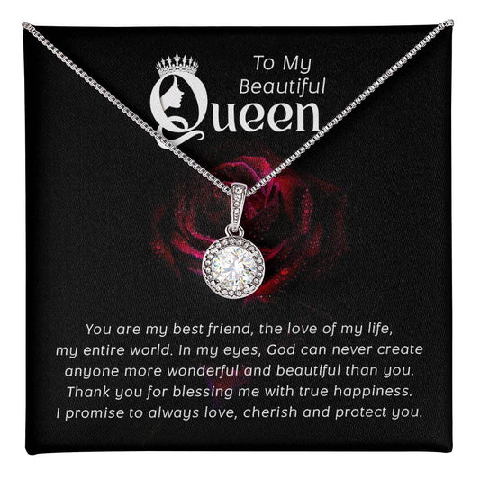 To my beautiful queen-You are my best friend Eternal Hope Necklace - Perfect Gift for Wedding Anniversary, Birthdays and Holiday Gift