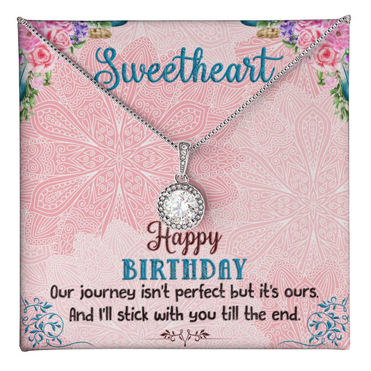 SweetHeart Happy Birthday Eternal Hope Necklace - Perfect Gift for Wedding Anniversary, Birthdays and Holiday Gift