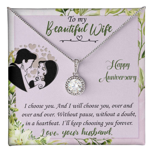 I choose you new Eternal Hope Necklace - Perfect Gift for Wedding Anniversary, Birthdays and Holiday Gift