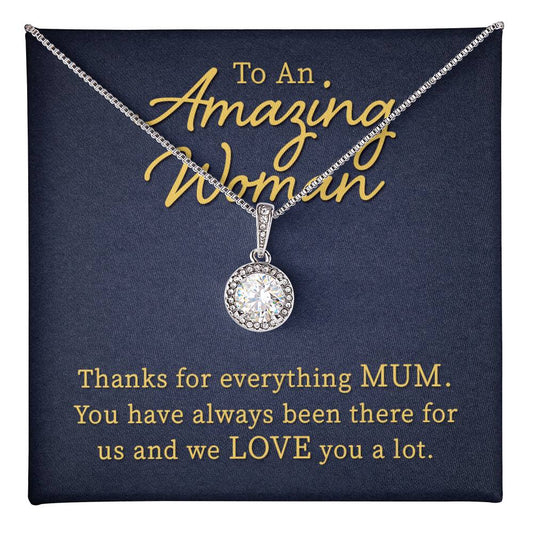 To an amazing woman Eternal Hope Necklace - Perfect Gift for Wedding Anniversary, Birthdays and Holiday Gift