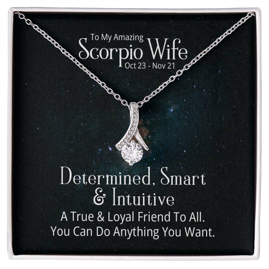 To my amazing scorpio wife Alluring Necklace Perfect Gift for Anniversary, Birthdays and Holiday Gift