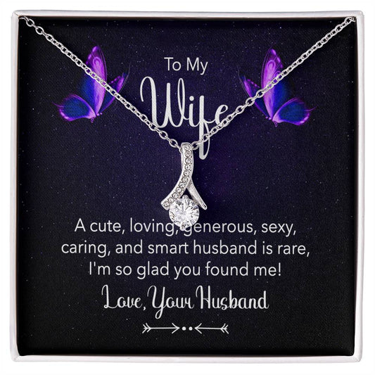 To my wife - a cute, loving Alluring Necklace Perfect Gift for Anniversary, Birthdays and Holiday Gift