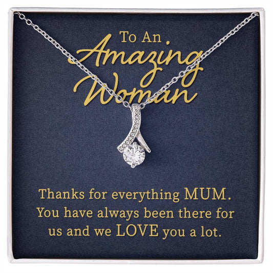 To an amazing woman Alluring Necklace Perfect Gift for Anniversary, Birthdays and Holiday Gift