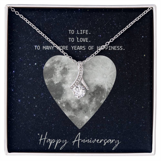 To Life, to years - Happy Anniversary Alluring Necklace Perfect Gift for Anniversary, Birthdays and Holiday Gift