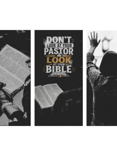 “Don’t Look at Your Pastor, Look at Your Bible” 3 Piece Canvas Prints